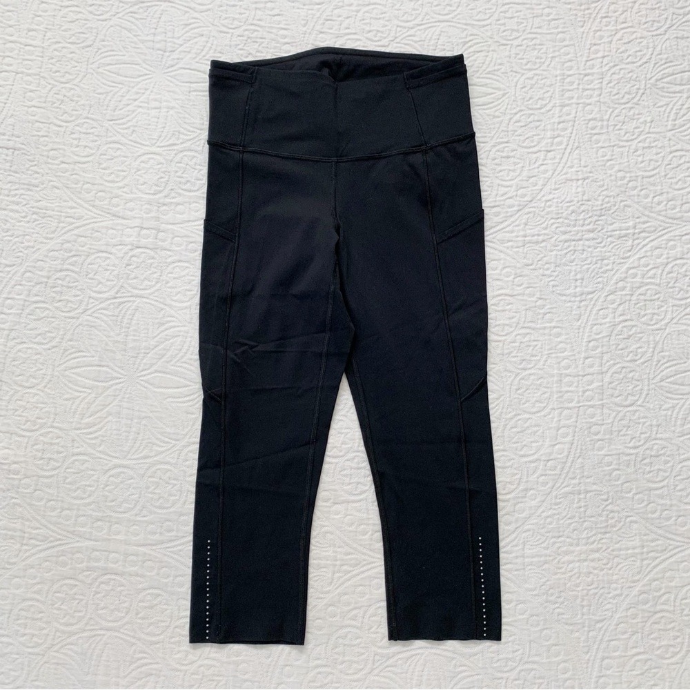 Lululemon Fast & Free Crop II Leggings (Nulux, 19" Inseam), Black - Picture 2 of 12